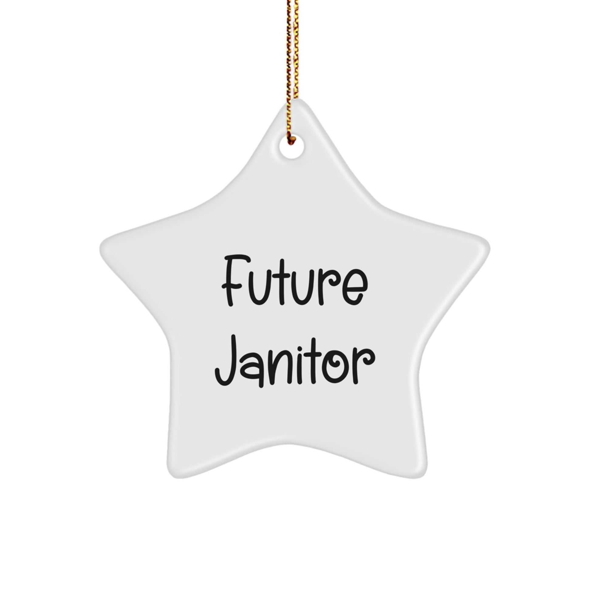 Funny Future Janitor Gifts from Men, Star Ornament for Janitor, Funny Quote: 'One day I'll be a,',
   - Image 1