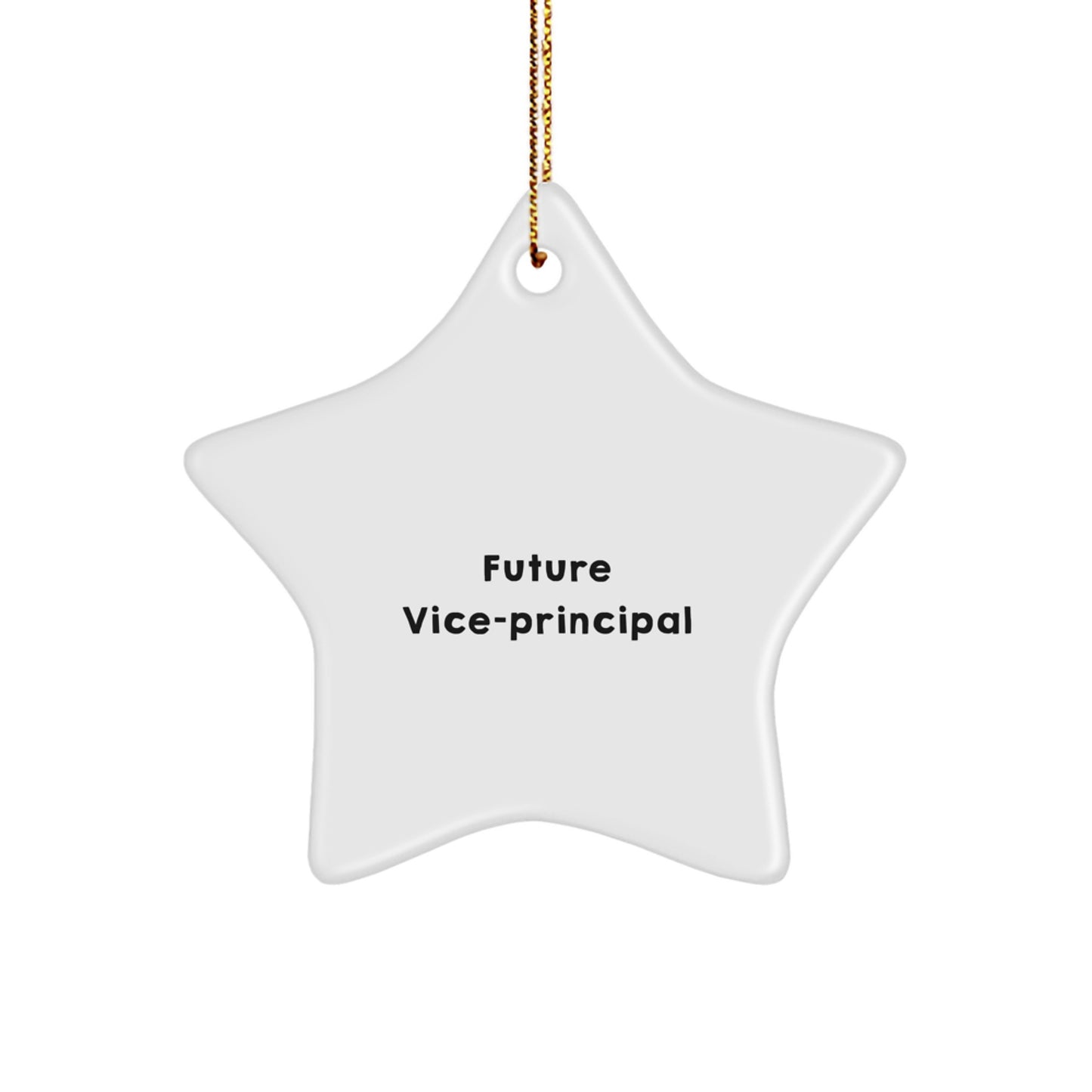 Funny Vice-Principal Star Ornament, Gifts from Friends to Vice-principal, Vice-principal Christmas Unique Gifts, Star Shaped Decorations, Future Vice-principal Inspirational Quote - Image 1