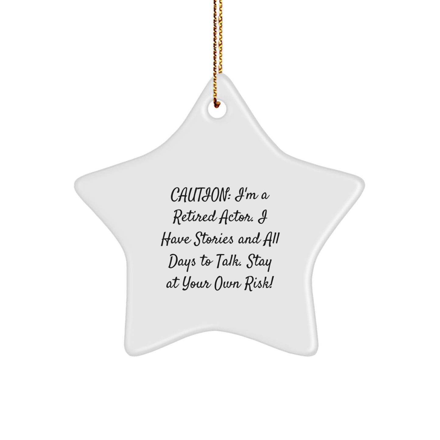 Funny Actor Star Ornament Gifts from Men to Friends, Actor Christmas Unique Gifts with Funny Quote - Image 1
