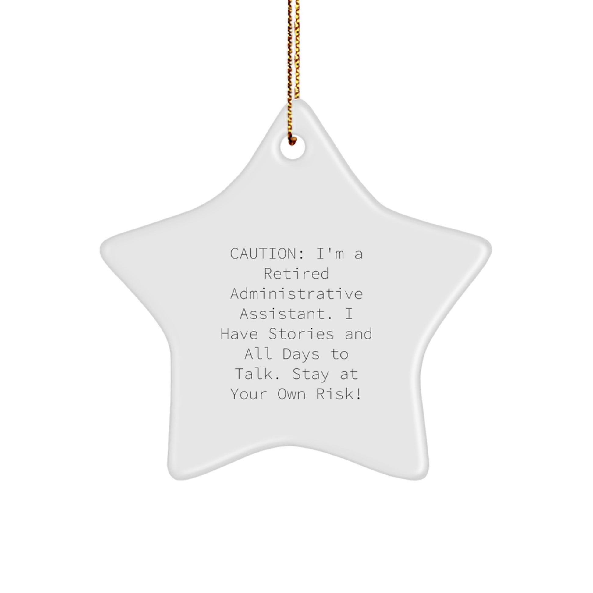 Funny Administrative Assistant Gifts, Star Ornament, Christmas Unique Presents from Friends, Coworkers, Family - Humorous Retired Administrative Assistant Story - Image 1