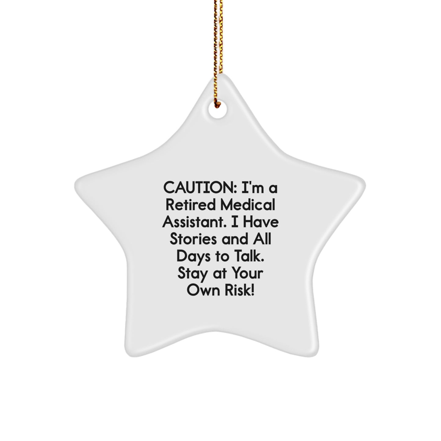 Medical Assistant Gifts, Funny Quote, Star Ornament, Christmas Unique Gifts from Friends for Medical Assistants - Image 1