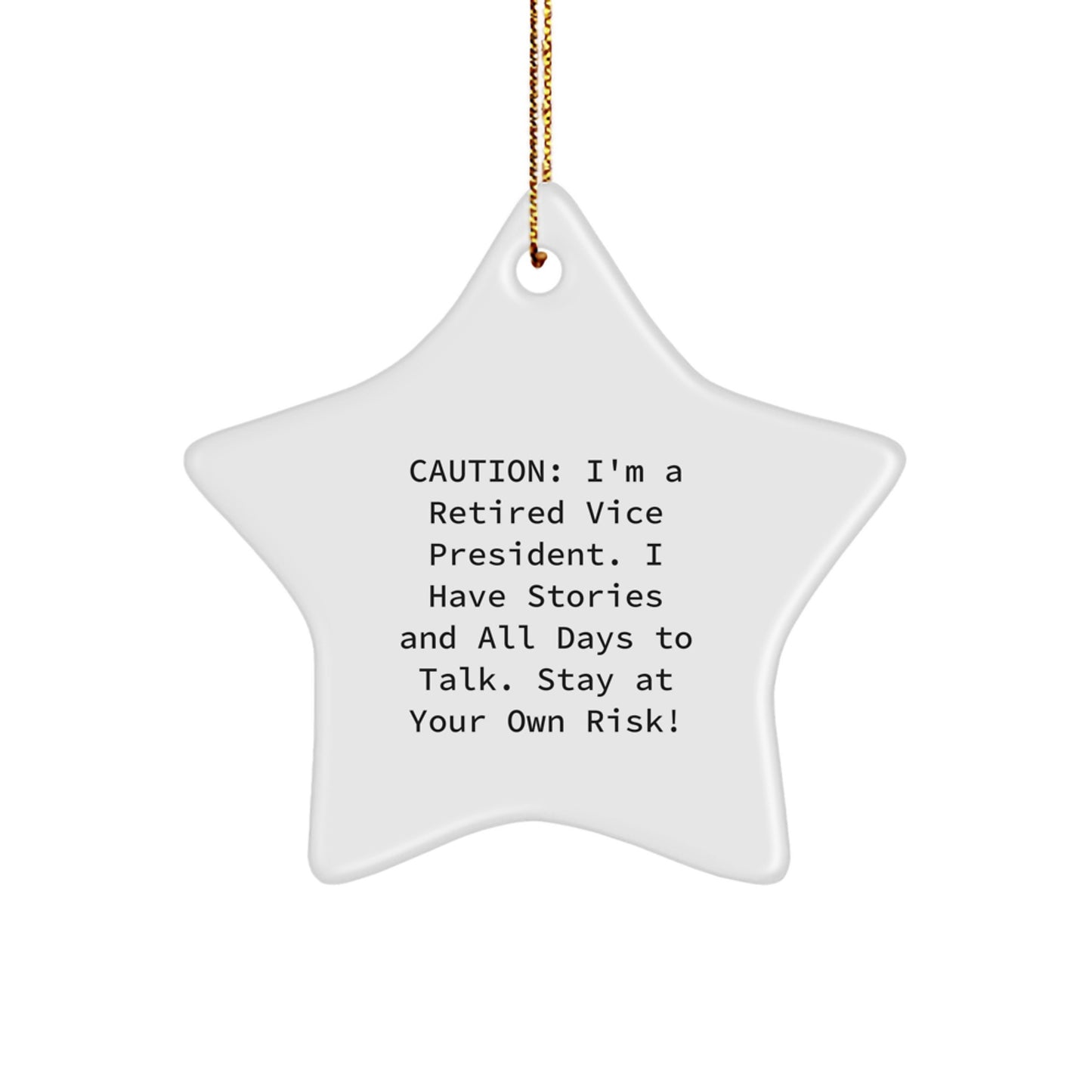 Funny Vice President Star Ornament, Gifts from Friends, Gifts for Vice President, Christmas Unique Gifts, Vice President Quotes - Image 1