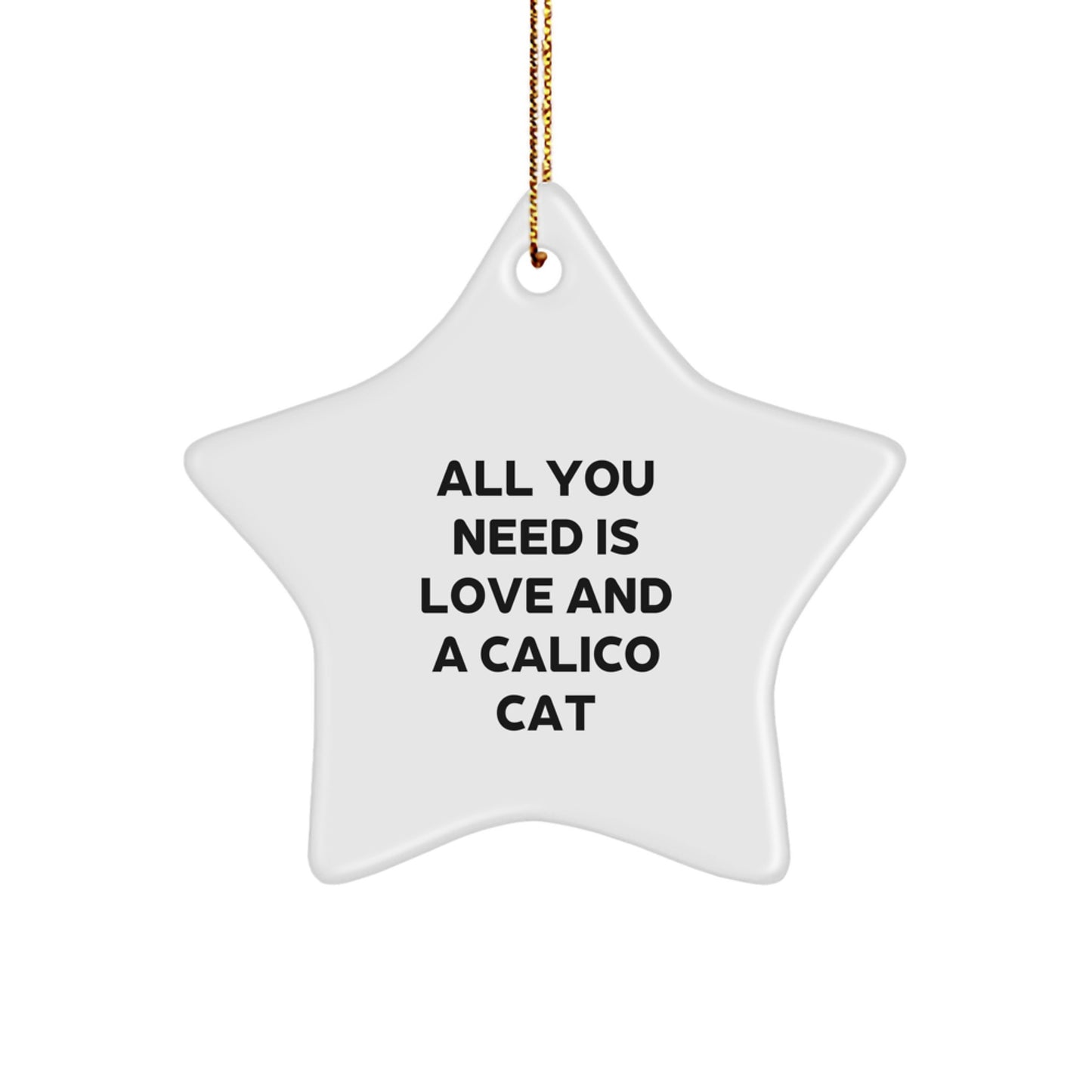 Calico Cat Star Ornament Gifts from Family for Christmas Unique Presents - Image 1