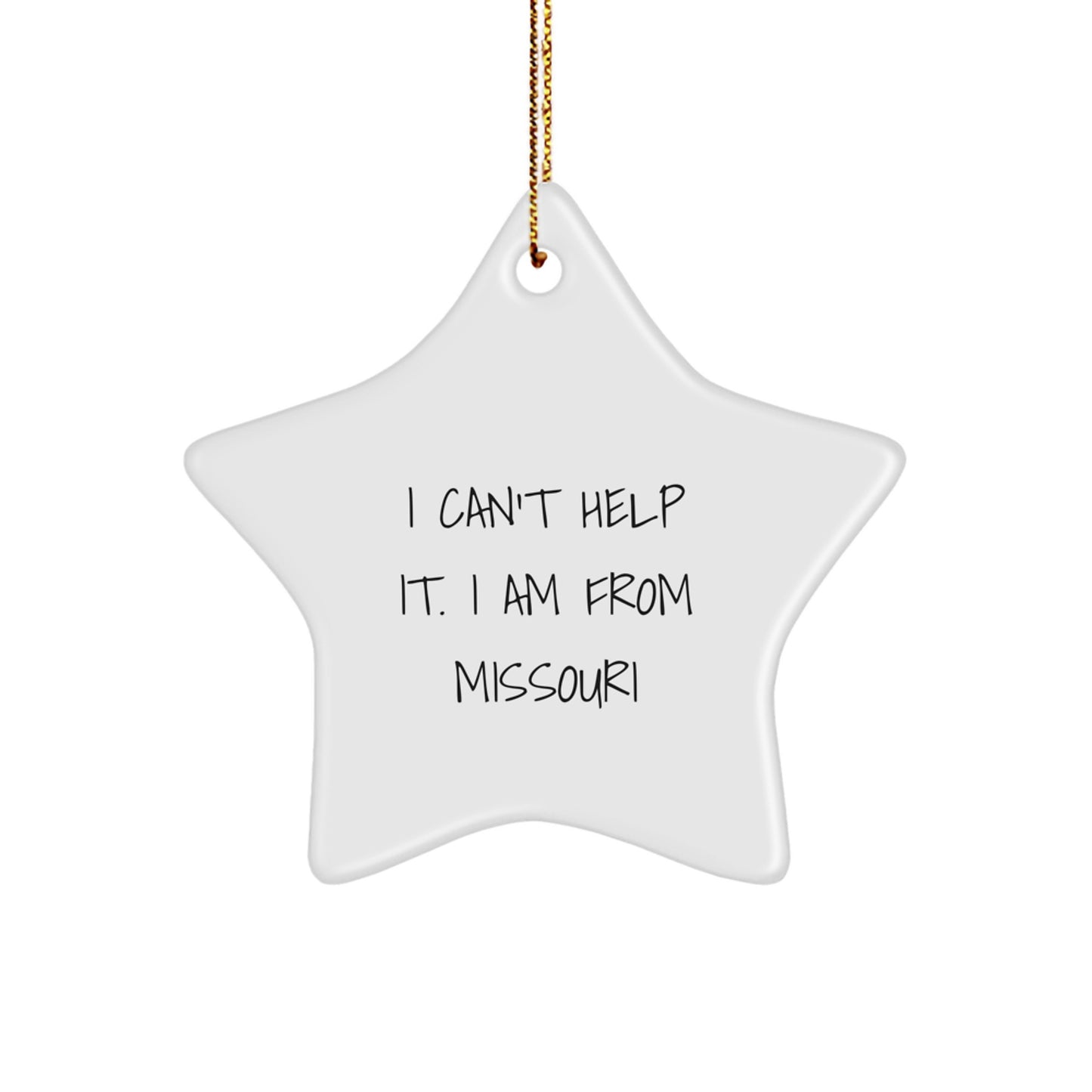 Funny Missouri Star Ornament Gifts from Friends for Missouri Men and Women - Christmas Unique Gifts - Image 1