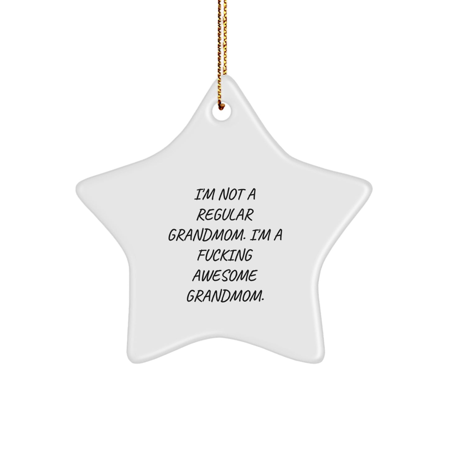Funny Grandmom Gifts from Family for Grandmom - Star Ornament, I'm A F--king Awesome Grandmom - Christmas Decorations - Image 1