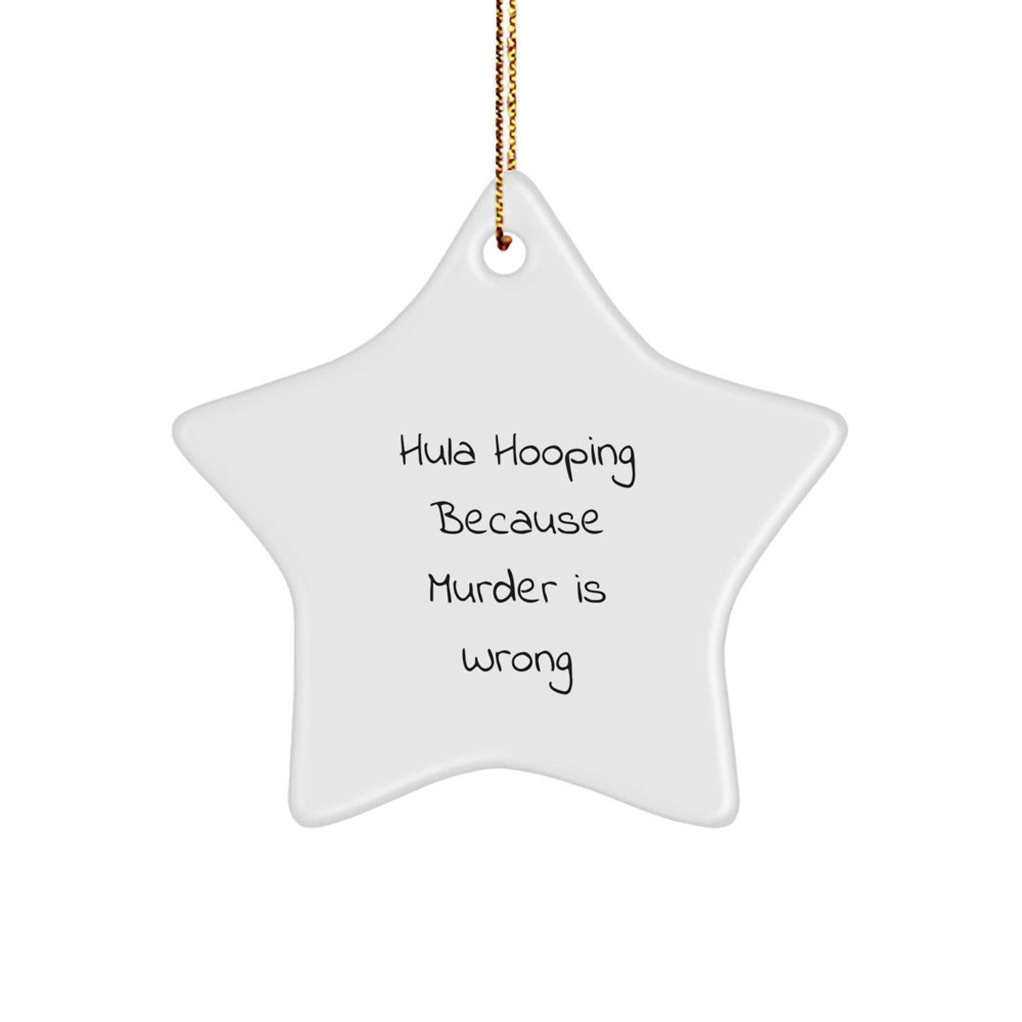 Funny Hula Hooping Star Ornament Gifts for Hula Hooping Enthusiasts, Christmas Unique Gifts from Friends to Family Members - Image 1