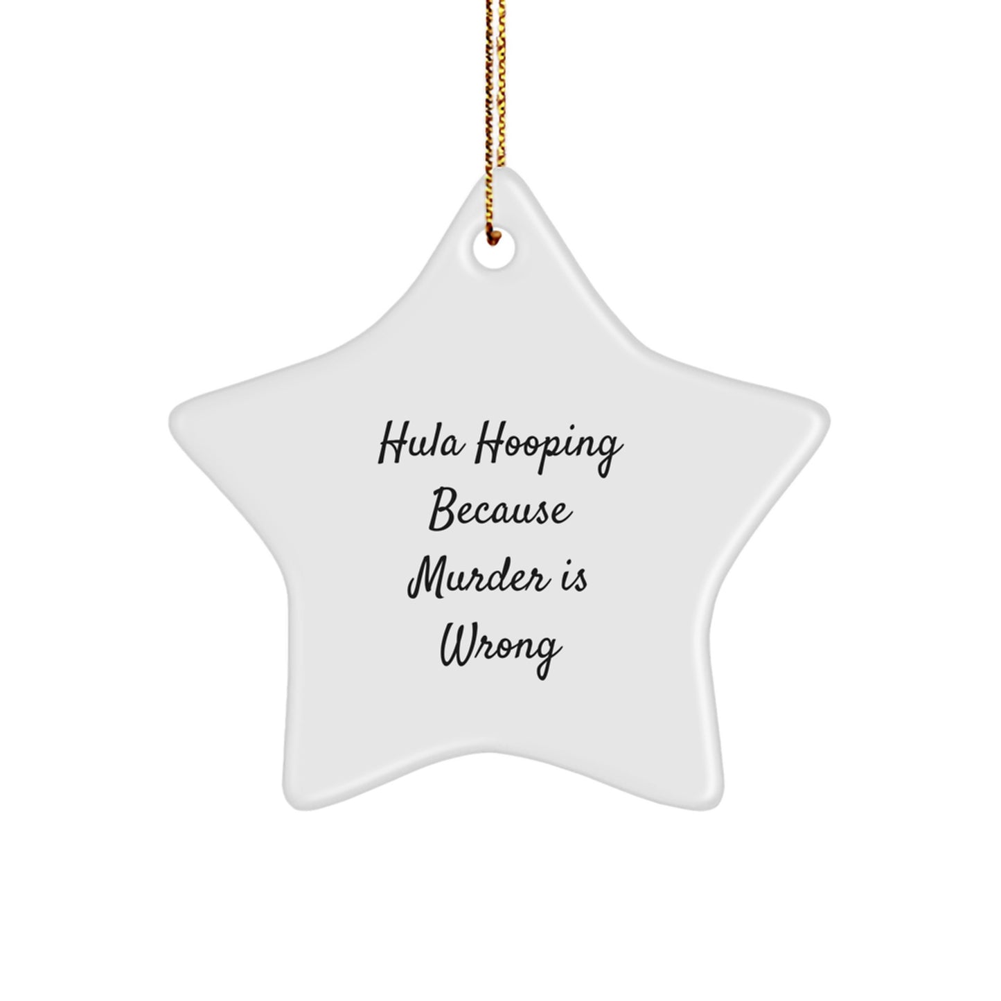 Funny Hula Hooping Star Ornament Gifts from Men to Family Members for Christmas Unique Presents - Image 1