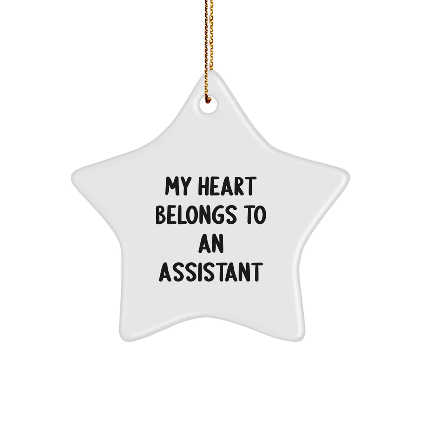 Funny Quote Star Ornament for Assistant Gifts from Family, Christmas Unique Assistant Decorations - Image 1