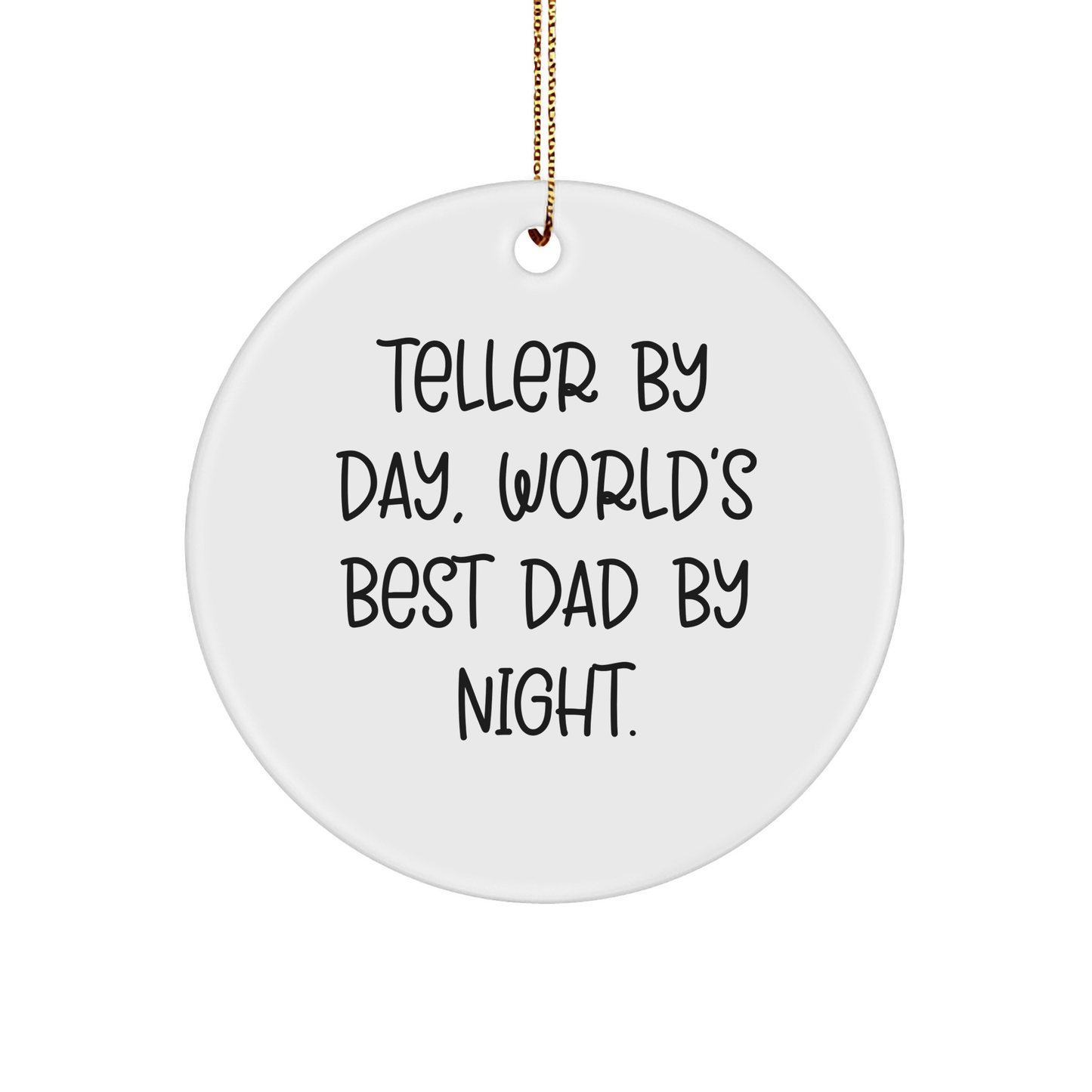 Teller Gifts by Day, Funny Circle Ornaments by Night, Gifts from Friends, Gifts for Teller, Unique Christmas Unique Gifts - Victory Thru Vision