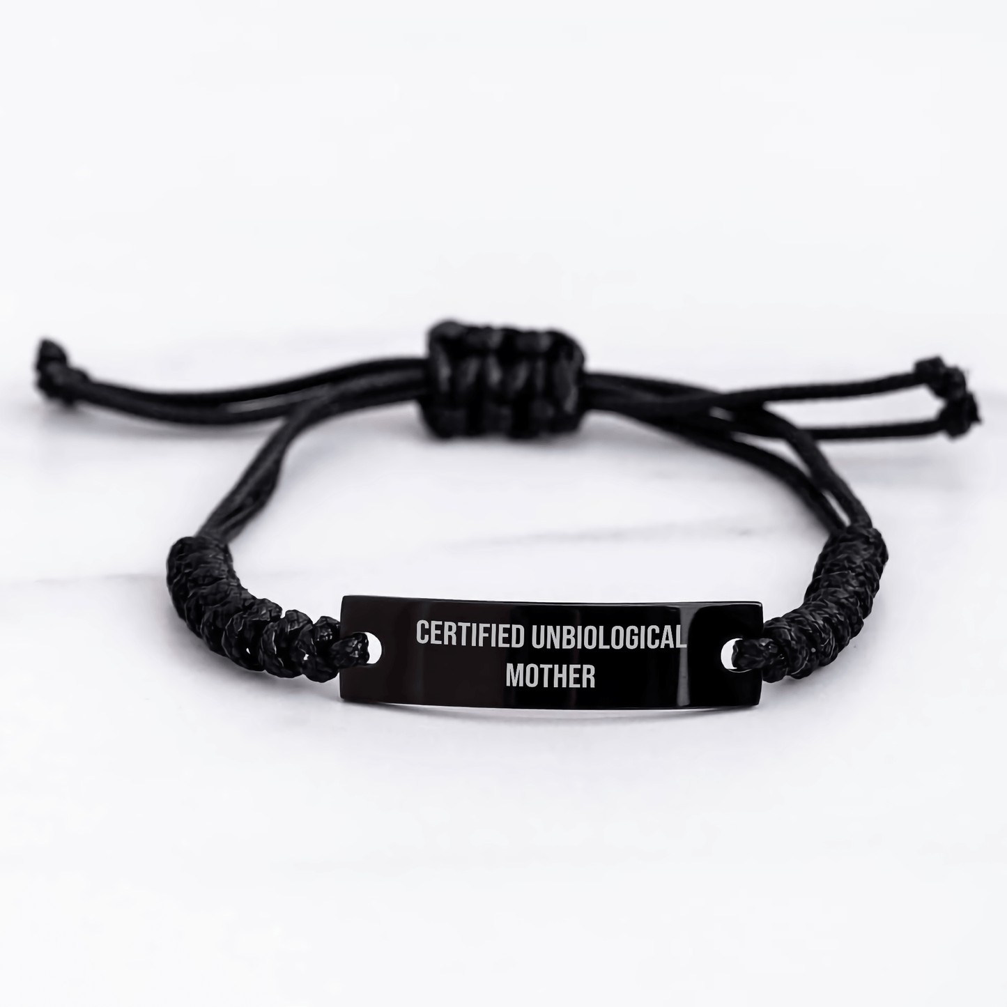 Unbiological Mother Rope Bracelet Funny Quote Gifts from Friends for Father's Day - Victory Thru Vision