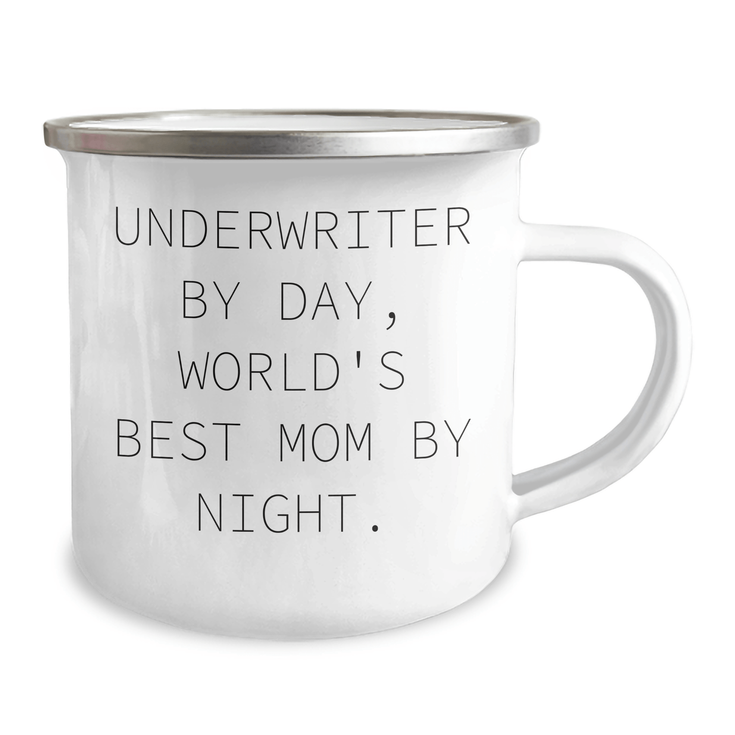 Underwriter Humor Gifts, Camping Mug for Men, Funny Quote 'Underwriter By Day, World's Best Mom By Night.' Gifts from Family, Unique Father's Day Unique Gifts for Him - Victory Thru Vision