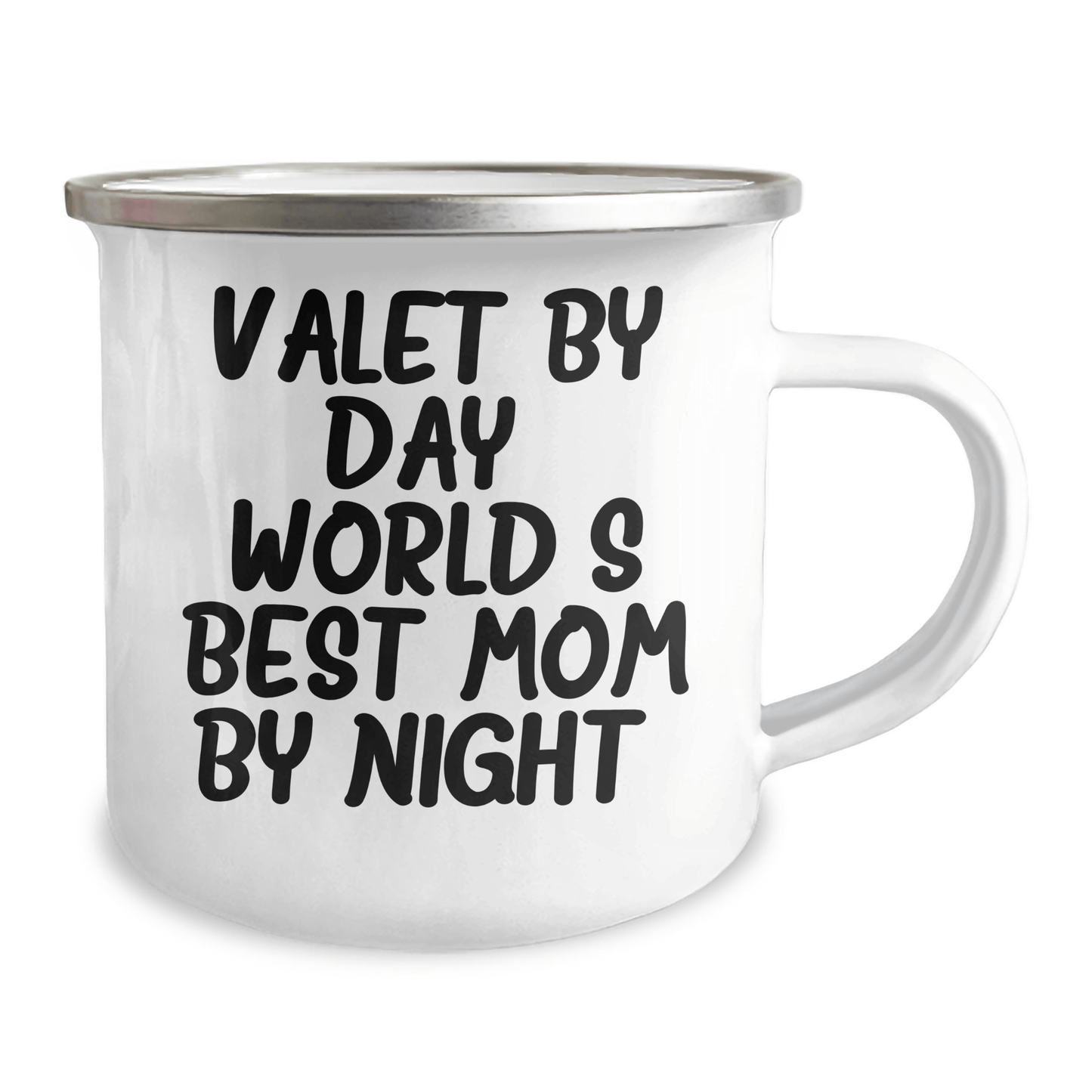 Valet's Camping Mug, Funny Quote Gift from Family to World's Best Dad on Father's Day - Gifts for Valet - Victory Thru Vision