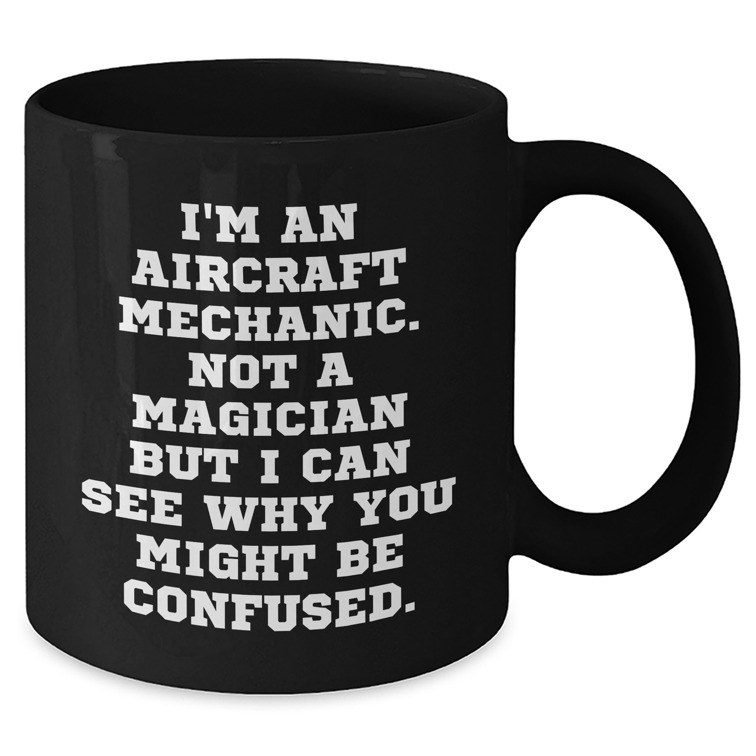 Black Coffee Mugs for Aircraft Mechanics