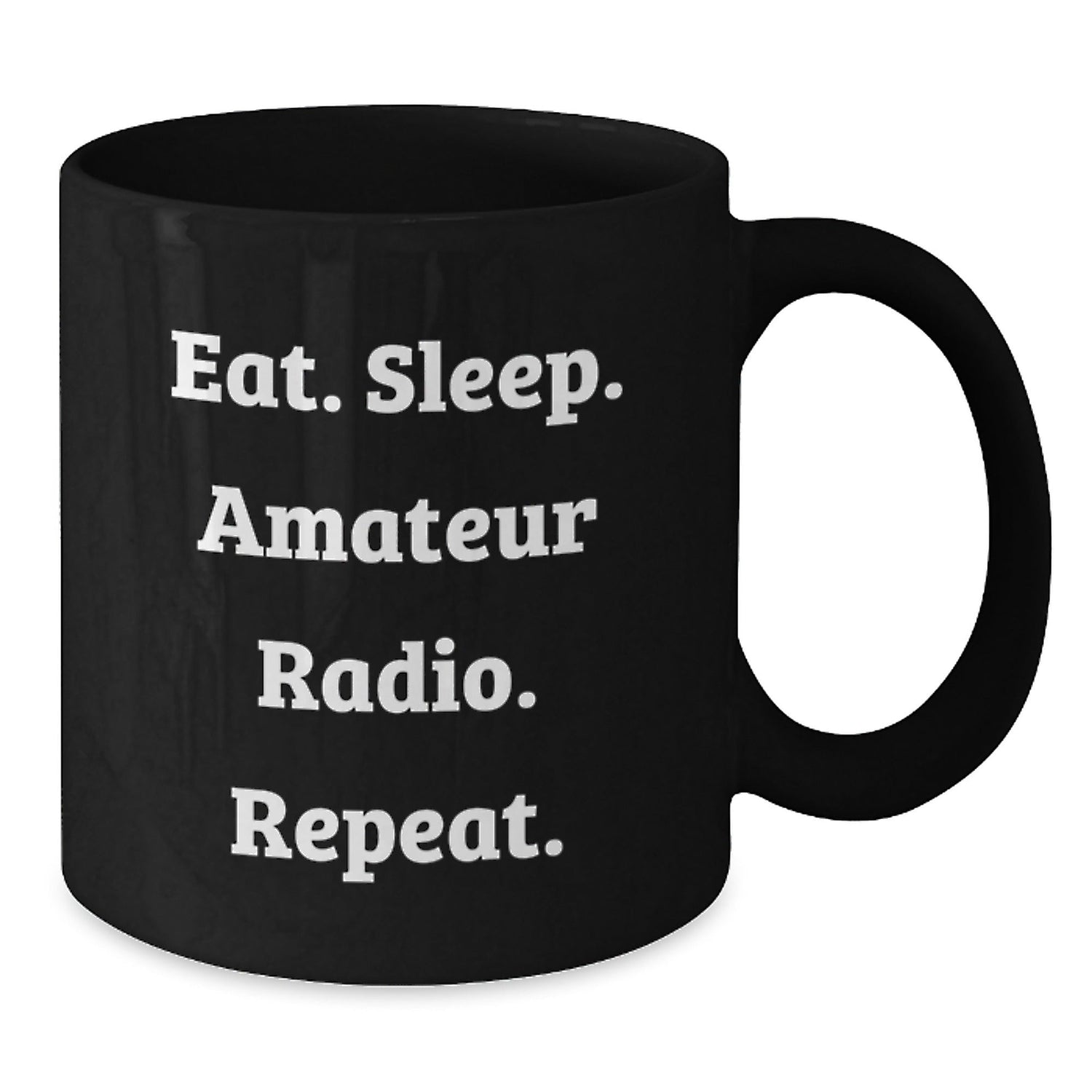 Black Coffee Mugs for Amateur Radio Enthusiasts