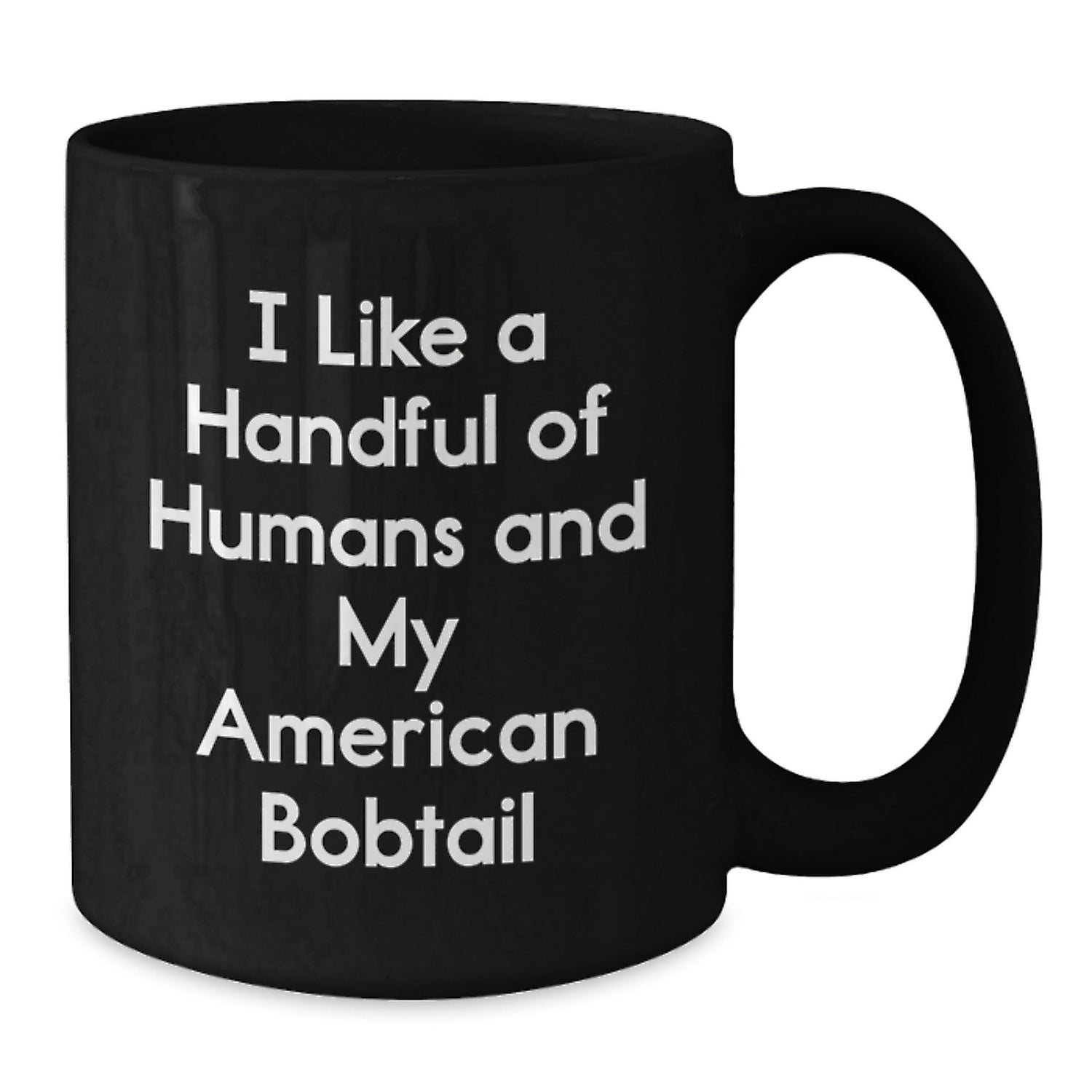 Black Coffee Mugs for American Bobtail Cat Lovers