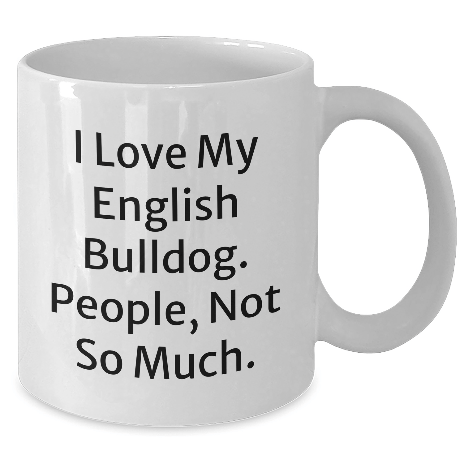 White Coffee Mugs for English Bulldog Lovers