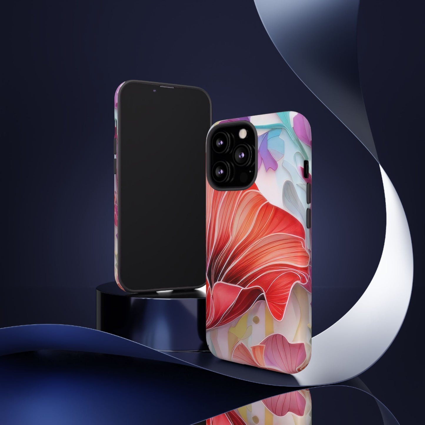 Purple Lily Tough Phone Case – Durable Floral Protective Cover for iPhone & Android