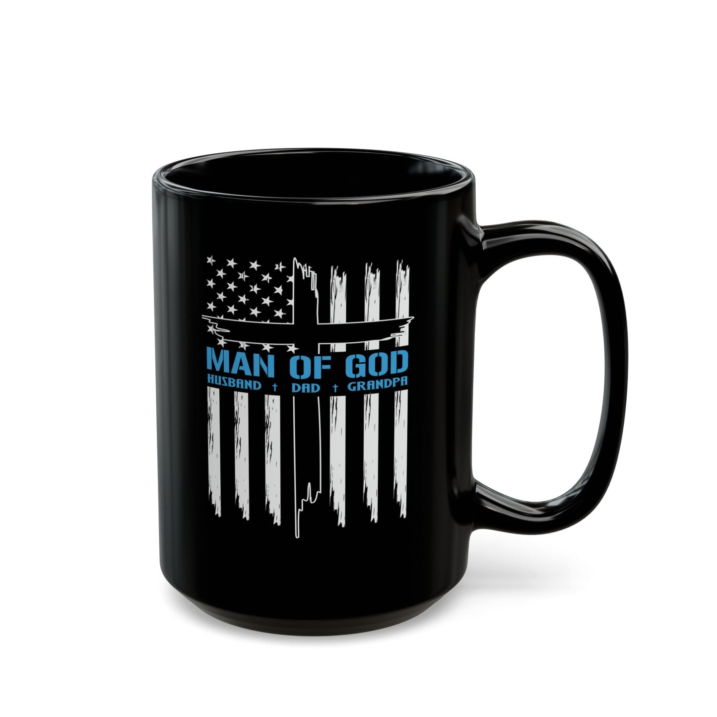 Patriotic Christian Coffee Mug, Patriotic American Flag Man Of God Coffee Cup, Religious Gift, Christian Tea Mug, Veteran Military Patriotic Gift, - Victory Thru Vision 