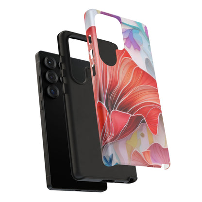 Purple Lily Tough Phone Case – Durable Floral Protective Cover for iPhone & Android