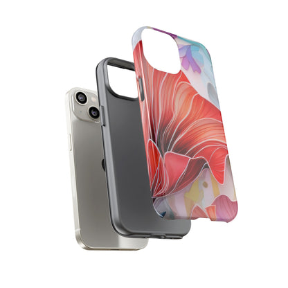 Purple Lily Tough Phone Case – Durable Floral Protective Cover for iPhone & Android