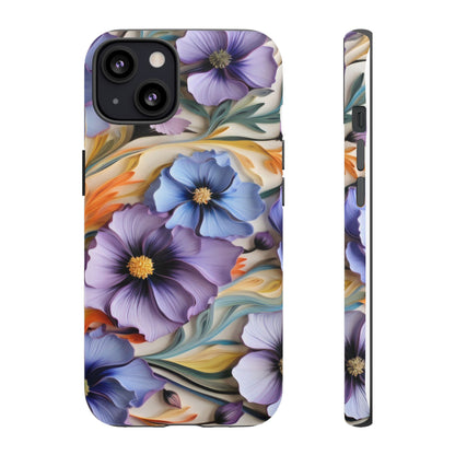 Tough Cases, Cosmos Flower Phone Cover, Floral Phone Case, Protective Phone Shell, Botanical Phone Skin, Flower Pattern