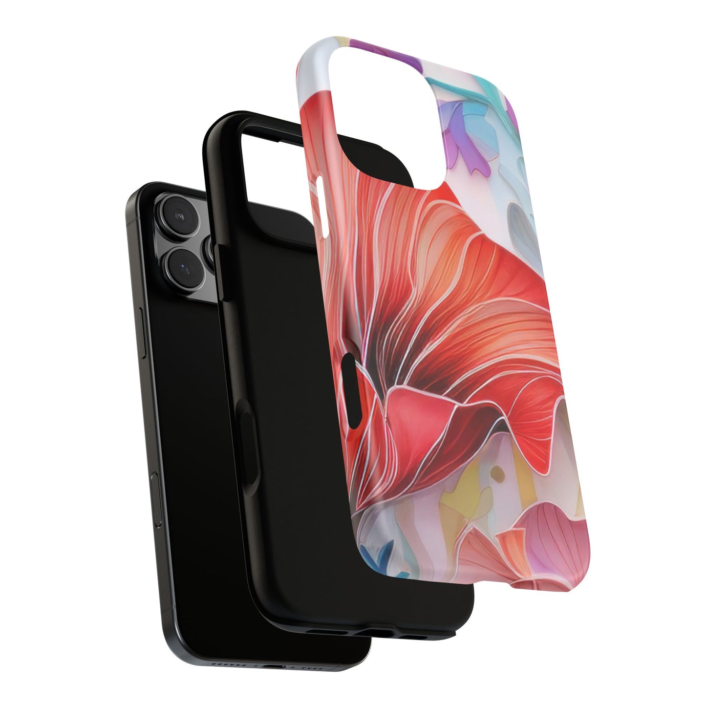 Purple Lily Tough Phone Case – Durable Floral Protective Cover for iPhone & Android