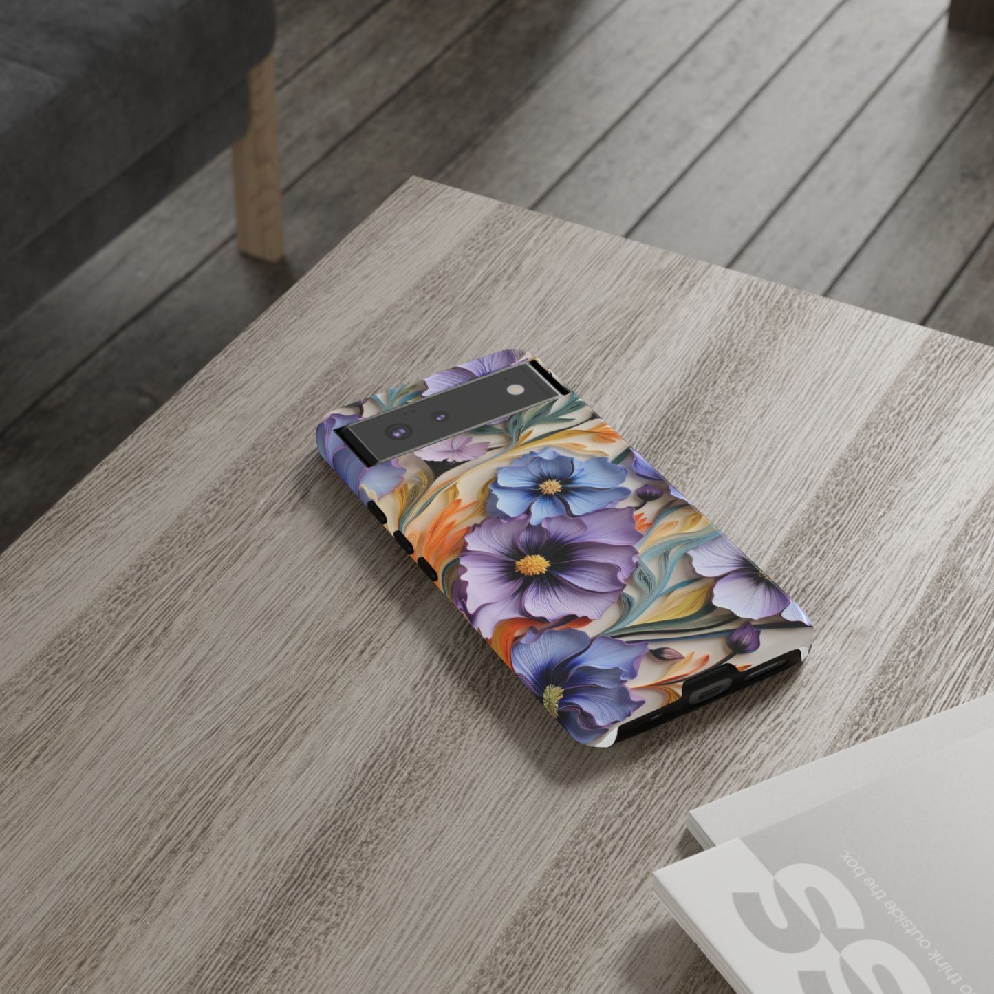 Tough Cases, Cosmos Flower Phone Cover, Floral Phone Case, Protective Phone Shell, Botanical Phone Skin, Flower Pattern