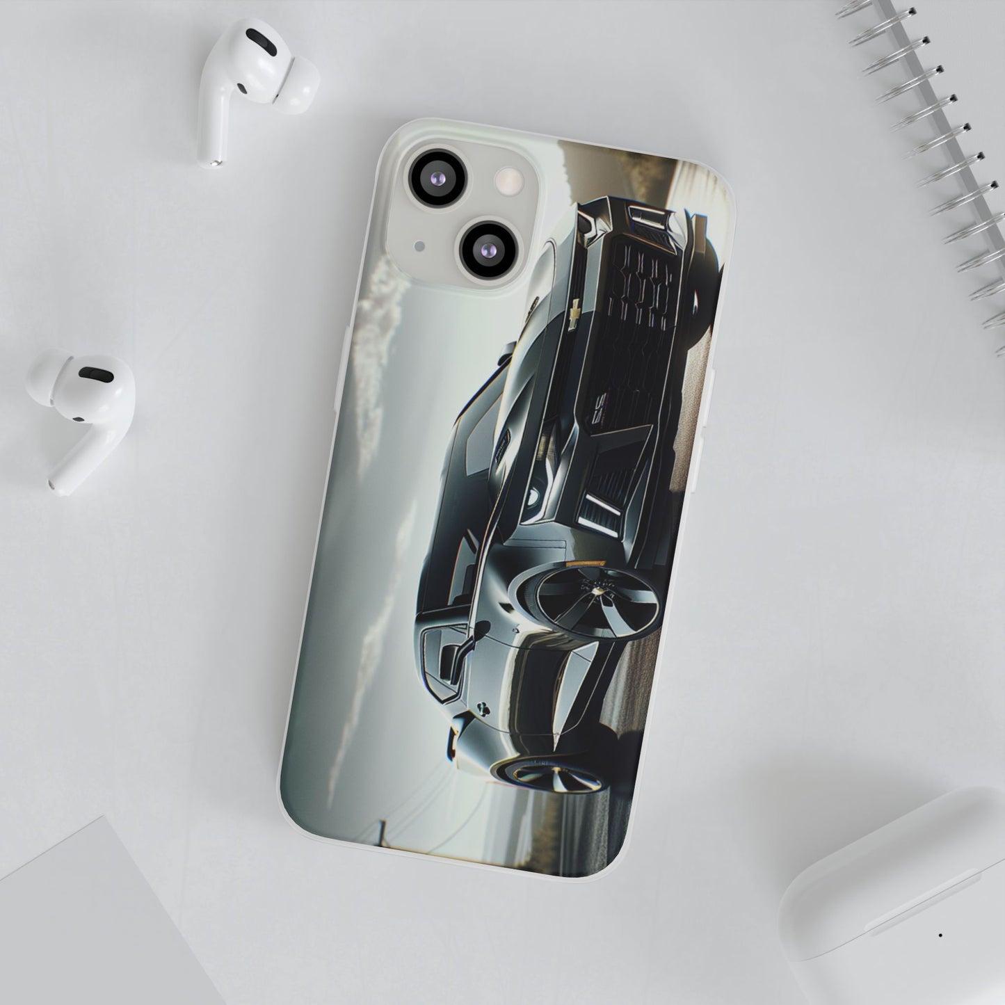 Flexi Phone Case for iPhone & Samsung – 2022 Chevy Camaro SS Car Design Protective Cover