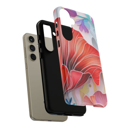 Purple Lily Tough Phone Case – Durable Floral Protective Cover for iPhone & Android