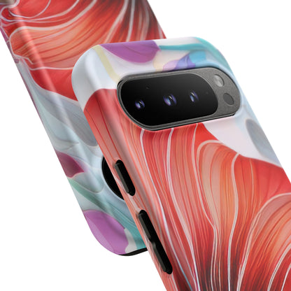 Purple Lily Tough Phone Case – Durable Floral Protective Cover for iPhone & Android