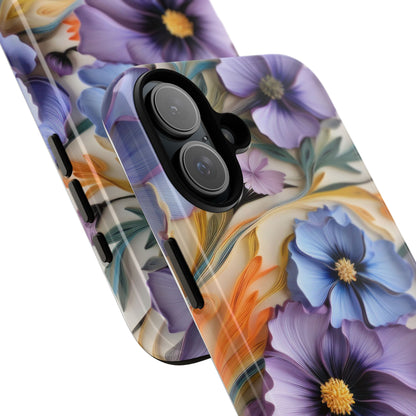 Tough Cases, Cosmos Flower Phone Cover, Floral Phone Case, Protective Phone Shell, Botanical Phone Skin, Flower Pattern