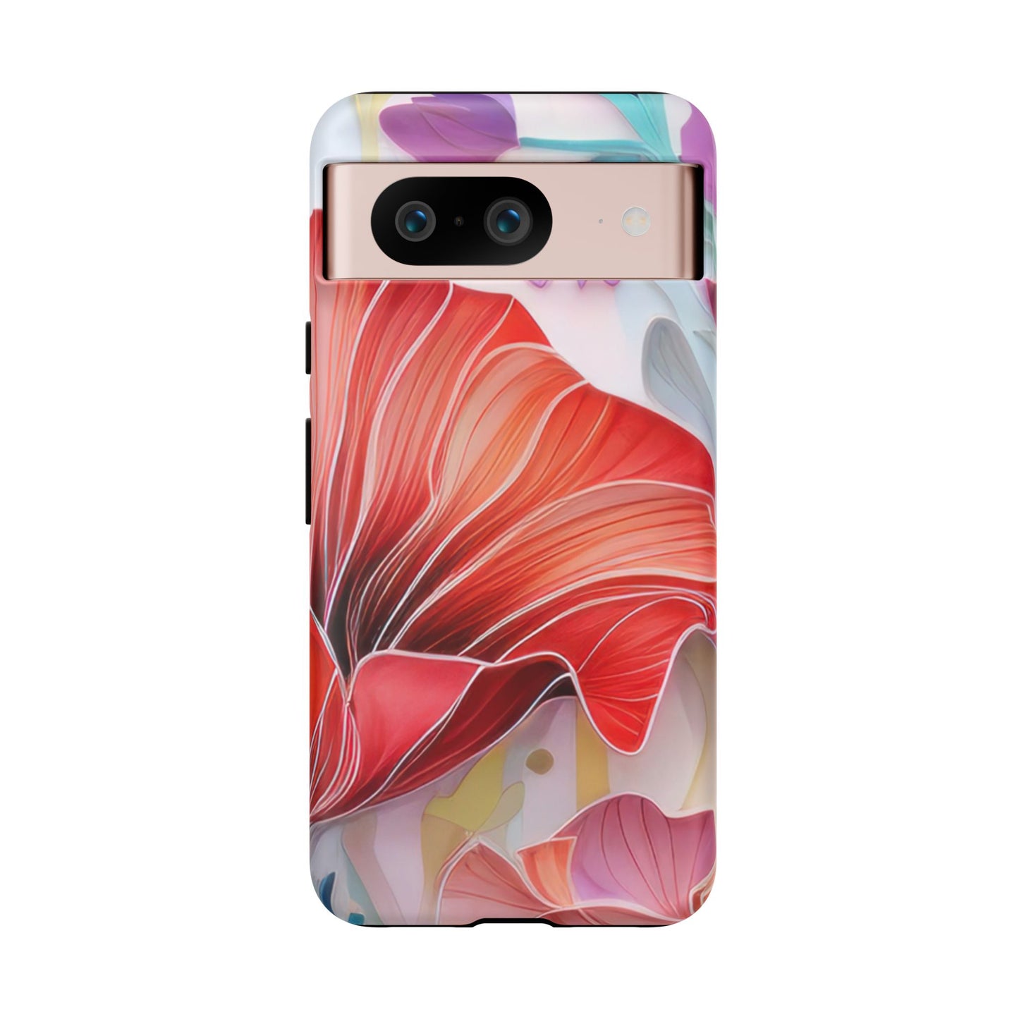 Purple Lily Tough Phone Case – Durable Floral Protective Cover for iPhone & Android