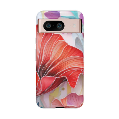 Purple Lily Tough Phone Case – Durable Floral Protective Cover for iPhone & Android