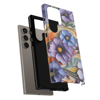 Tough Cases, Cosmos Flower Phone Cover, Floral Phone Case, Protective Phone Shell, Botanical Phone Skin, Flower Pattern