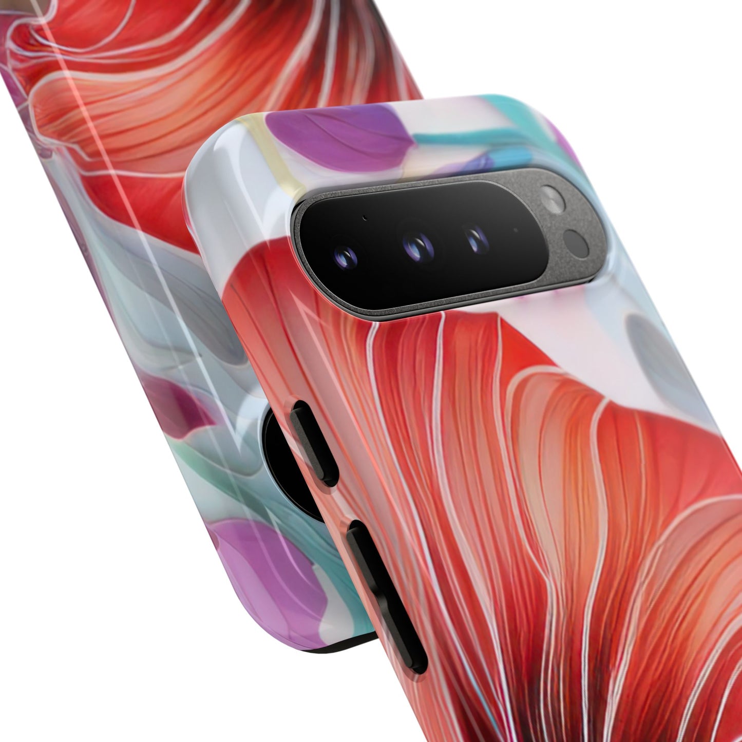Purple Lily Tough Phone Case – Durable Floral Protective Cover for iPhone & Android