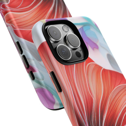 Purple Lily Tough Phone Case – Durable Floral Protective Cover for iPhone & Android