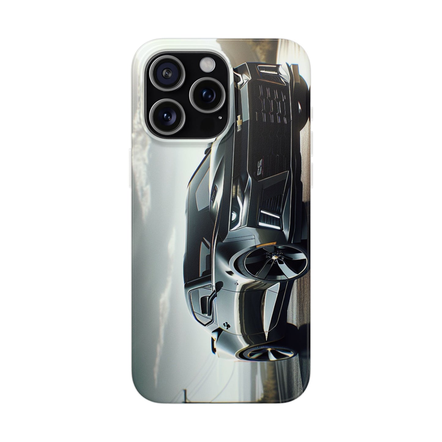 Flexi Phone Case for iPhone & Samsung – 2022 Chevy Camaro SS Car Design Protective Cover
