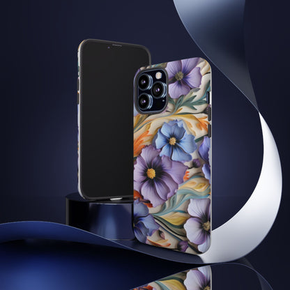 Tough Cases, Cosmos Flower Phone Cover, Floral Phone Case, Protective Phone Shell, Botanical Phone Skin, Flower Pattern