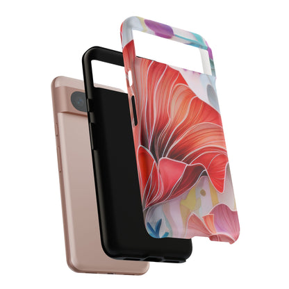 Purple Lily Tough Phone Case – Durable Floral Protective Cover for iPhone & Android