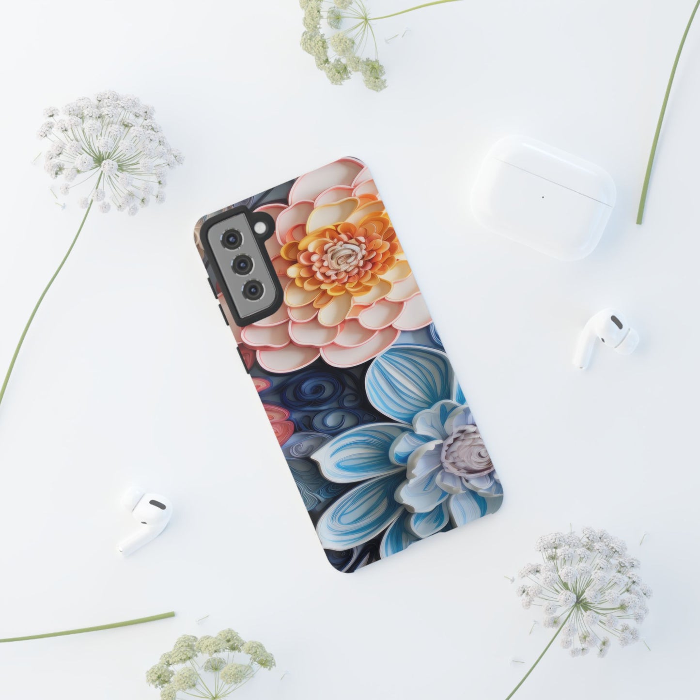 Succulent Phone Case, Echeveria Plant Design - Tough Case, Protective Cover, Cactus Lover Gift, Botanical Phone Accessory