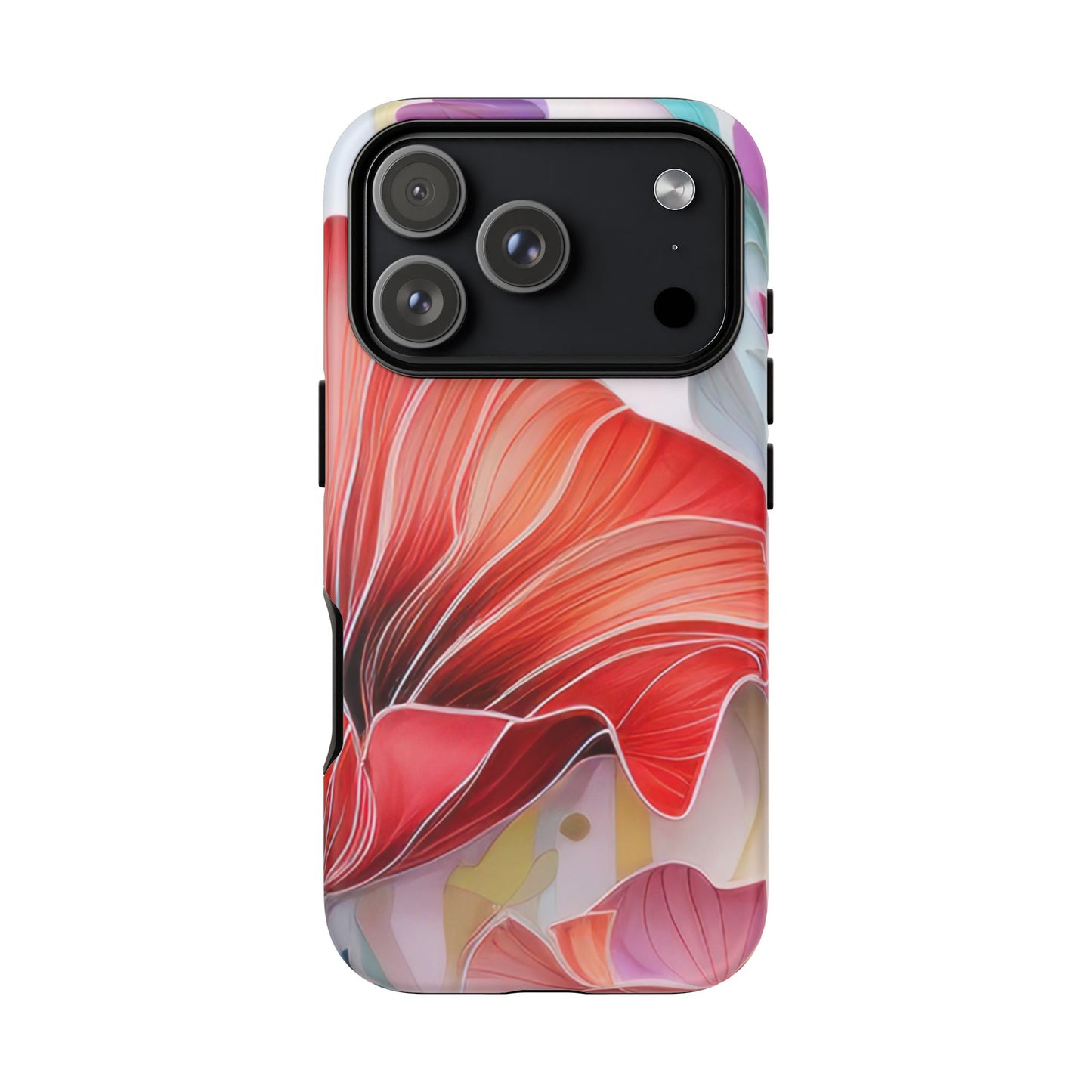 Purple Lily Tough Phone Case – Durable Floral Protective Cover for iPhone & Android