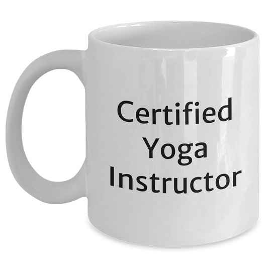 Yoga Instructor Funny Quote White Coffee Mug Gifts for Men from Family, Unique Father's Day Presents - Victory Thru Vision 