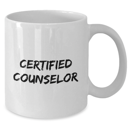 Funny Counselor Gifts from Friends - Inspirational Quote White Coffee Mug for Mother's Day, 11oz or 15oz Capacity, Ceramic, Microwave and Dishwasher Safe - Victory Thru Vision 