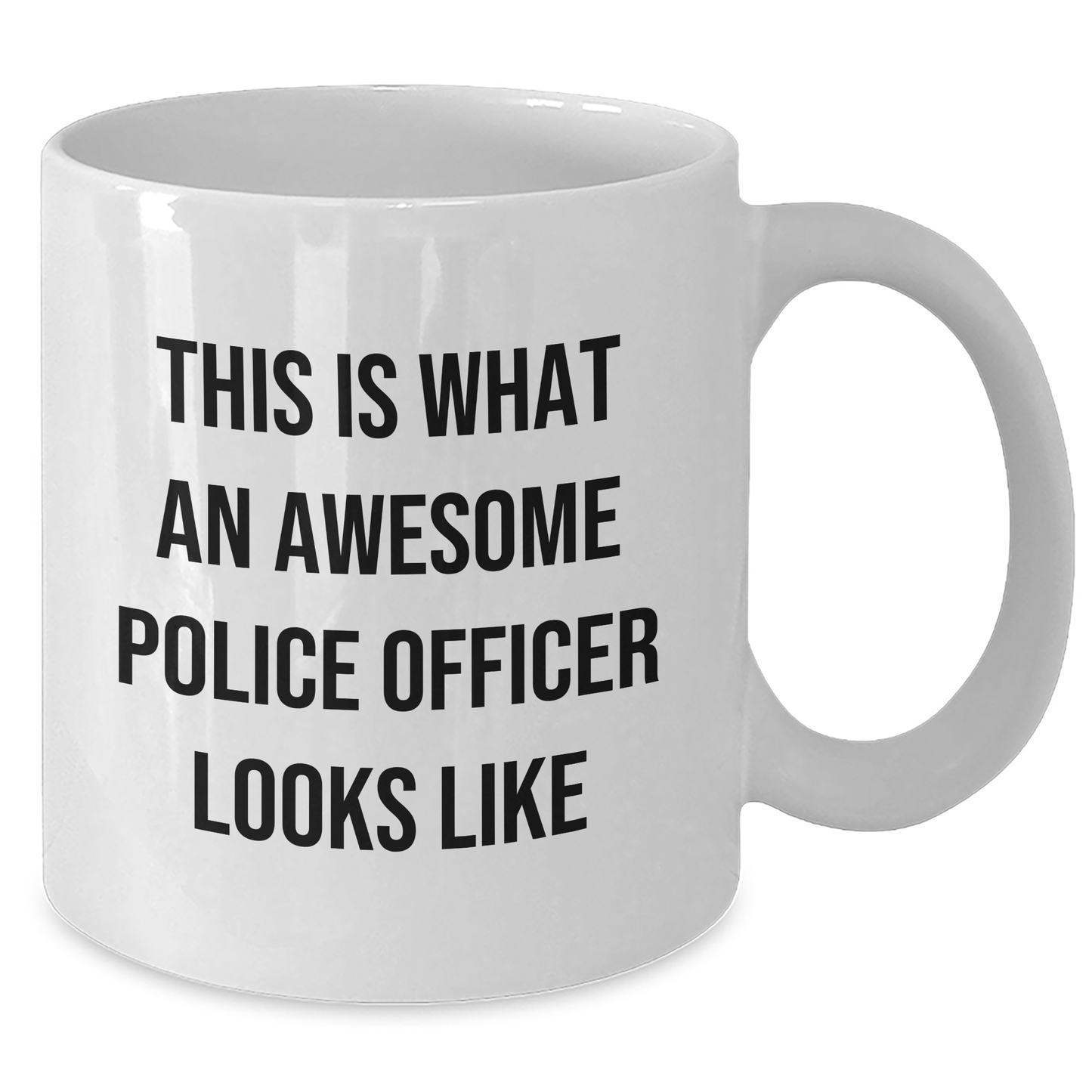 Funny Police Officer White Coffee Mug Gifts from Family to Awesome Men on Father's Day - This Is What An Awesome Police Officer Looks Like - Victory Thru Vision 