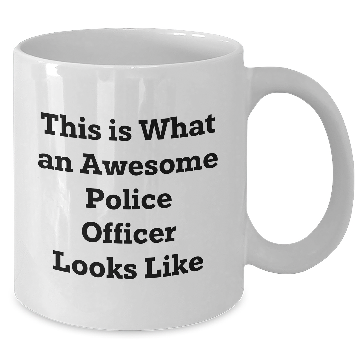 Funny Police Officer Gifts, White Coffee Mug with 'This Is What An Awesome Police Officer Looks Like', Perfect for Father's Day, Gifts from Men to Police Officers - Victory Thru Vision 
