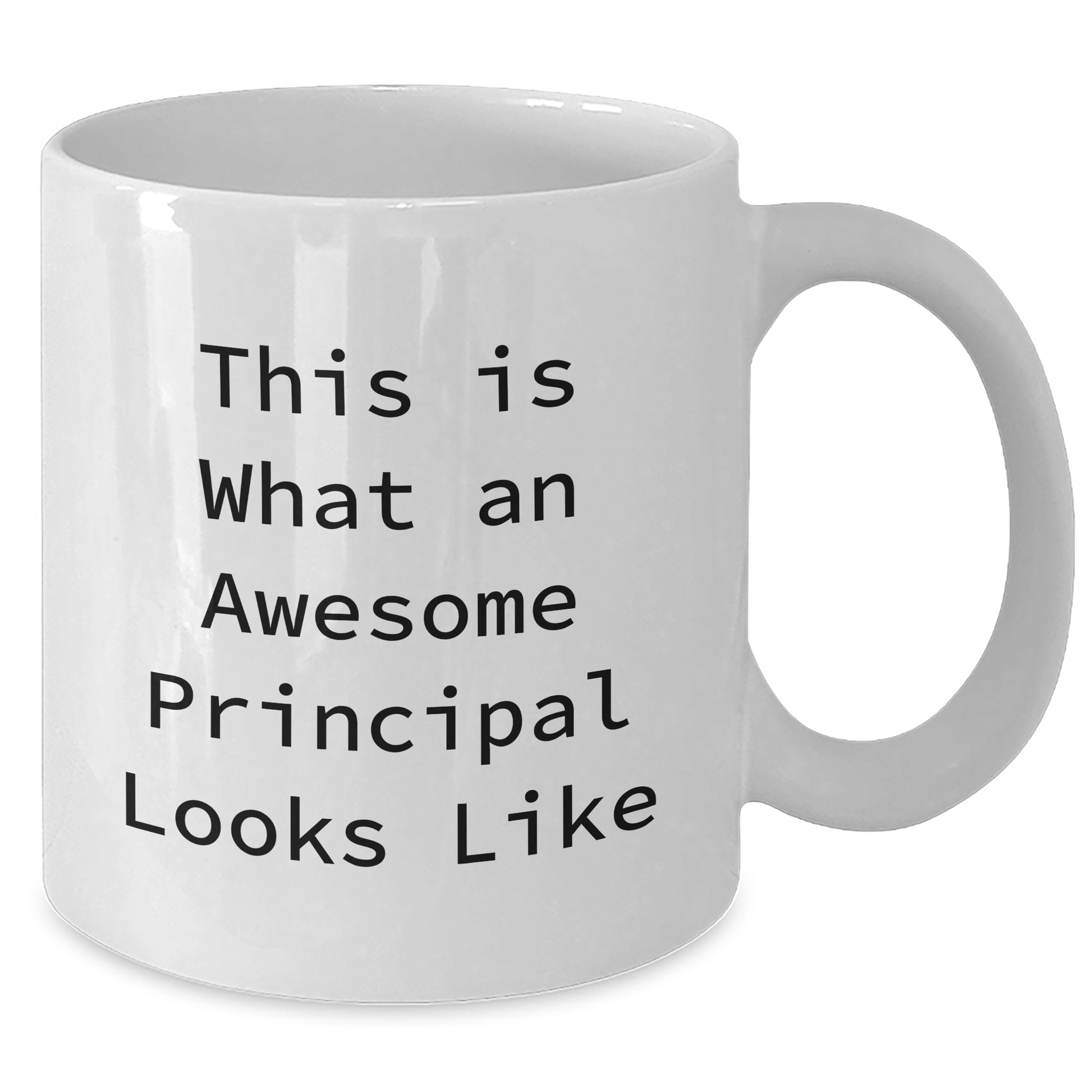 Funny Principal Gifts from Friends for Him - Unique White Coffee Mug, 'This Is What An Awesome Principal Looks Like' Quote, Father's Day Unique Gifts - Victory Thru Vision 