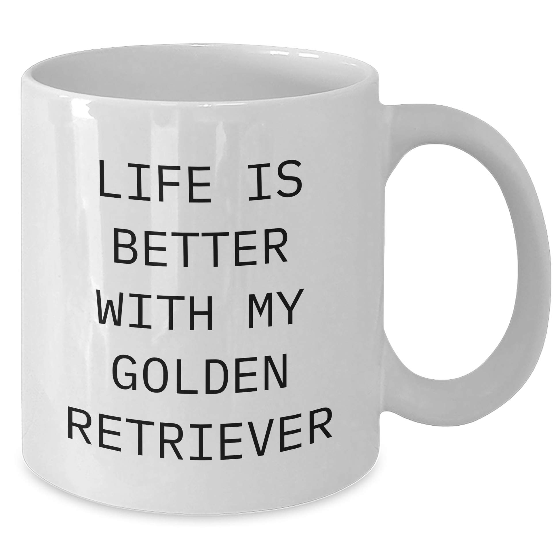 Golden Retriever Dog Lover Gifts from Family - Life Is Better With My Golden Retriever White Coffee Mug for Men, Funny Fathers Day Unique Gifts - Victory Thru Vision 