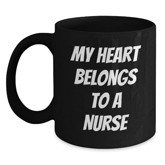Funny Nurse Gifts from Men - My Heart Belongs To A Nurse Christmas Unique Gifts for Nurse - Main
