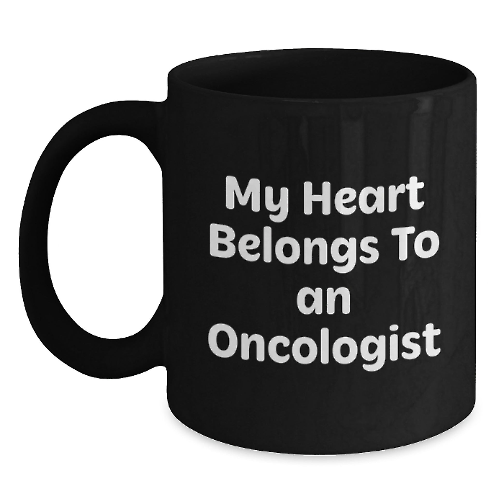 Funny Gifts from Friends for Oncologist Men Black Coffee Mugs My Heart Belongs To An Oncologist Christmas Unique Ideas - Main