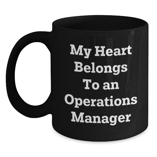 Funny Operations Manager Gifts, Christmas Unique Gifts for Operations Manager, Black Coffee Mug from Friends - Main